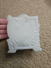 Vintage White Milk Glass Playing Card Holder