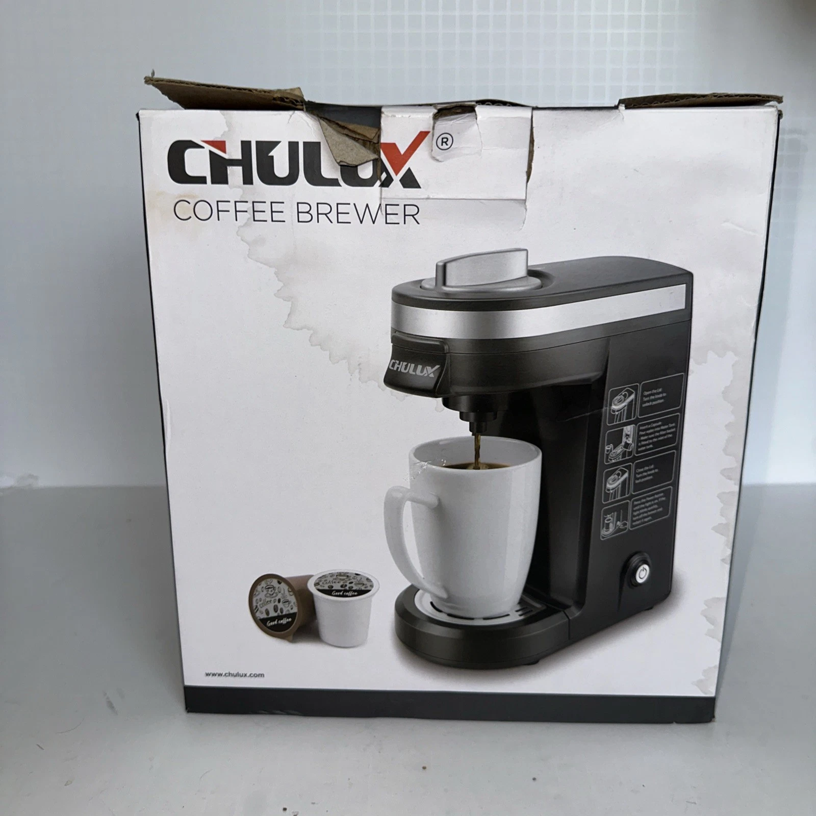 CHULUX QF-CM801 Single Serve Coffee Maker K-Cup Brewer Open Box New
Opens in a new window or tab
