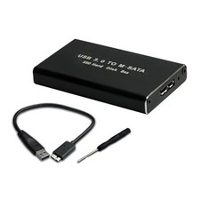 6Gbps High-Speed mSATA SSD External Drive Case USB 3.0 Supports 30/50mm Drives