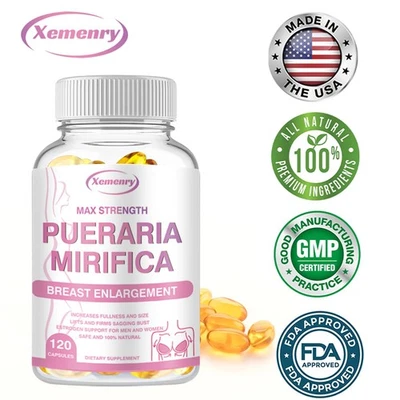 XEMENRY Pueraria Mirifica Kapseln 5000 mg – Natürliche Brustvergrößerung, Bruststraffung