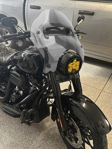 17.3" x 15.7" Clear Windshield Wind Deflector w/Mount Kit For Harley Road King - Picture 12 of 24
