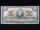1937 $100 Dollars Bank of Canada Banknote Macdonald B/J 3232646 Gordon Towers F