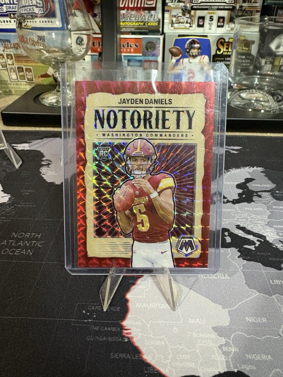 2024 Panini Mosaic - Notoriety Jayden Daniels #19 Red Mosaic Prizm (RC)