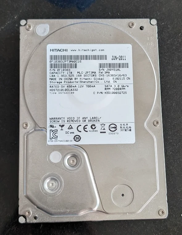 Hitachi Internal Hard Disk Drives 1 TB GPS for sale | eBay UK