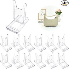 12 Sets of Adjustable Purse Display Stand Clear Acrylic Handbag Stand Holder for