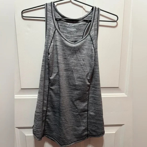 Tek Gear Dry Tek schwarz und grau sportliches Racerback-Tank mit Netzbelüftung im Rücken