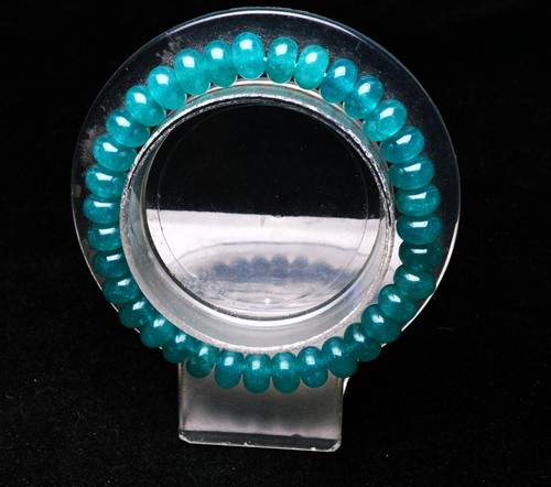 8.2*8.2*5mm Natural Turquoise Amazonite Gemstone Round Beads Bracelet AAAAA - Picture 2 of 6