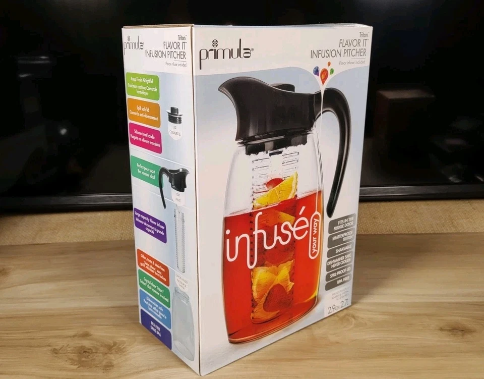 Jarra Primula Infuse Your Way 2,7 L infusor de frutas/té sabor bebida NOB ✅ Foto 4 de 4