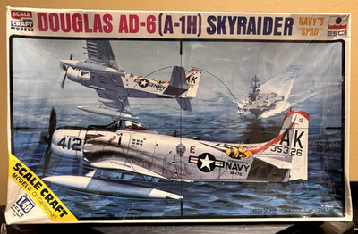 ESCI Scale Craft 1:48 USN Douglas AD-6 (A-IH) Skyraider Model Kit - Sealed - NIB