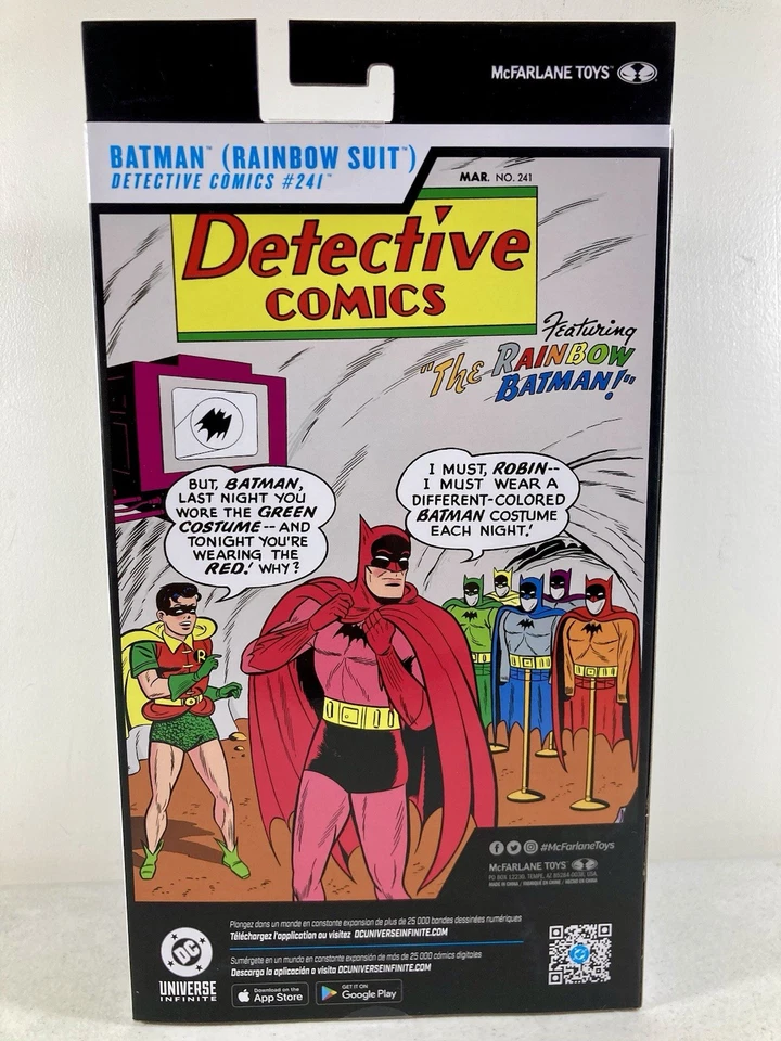 DC Multiverse BATMAN (Rainbow Suit) Action Figure Red Platinum Chase Edition NEW - Image 3 of 4