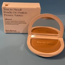 RARE BEAUTY TRUE TO MYSELF TINTED PRESSED FINISHING POWDER SHADE ALMOND NIB RARE
