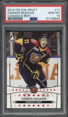 2014 Leaf ITG CHL Draft Connor McDavid Rookie RC #11 PSA 10 GEM MT Oilers