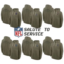 Hot Men's NFL Olive Green 2025 Military Tribute Series Tribute Quick-Dry Hoodie