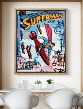 CORBELLIC SUPERMAN WARS 16X20 LARGE VINTAGE COLLECTIBLE MODERN HOME DECOR ART