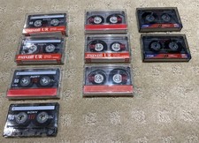Lot of 9. Sony, TDK, Maxell 60 min Blank Audio Cassette Tapes New & Unused