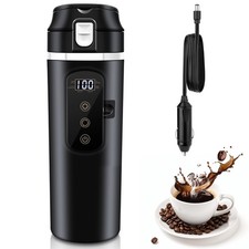 Electric Car Kettle 12V/24V Portable Mini Water Boiler Heated Travel Mug for ...