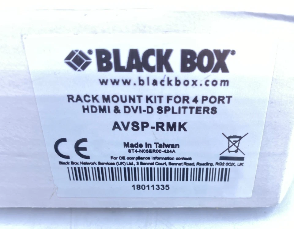 Black Box Rack Mount Kit For 4 Port HDMI & DVI-D Splitter AVSP-RMK New - Image 3 of 3
