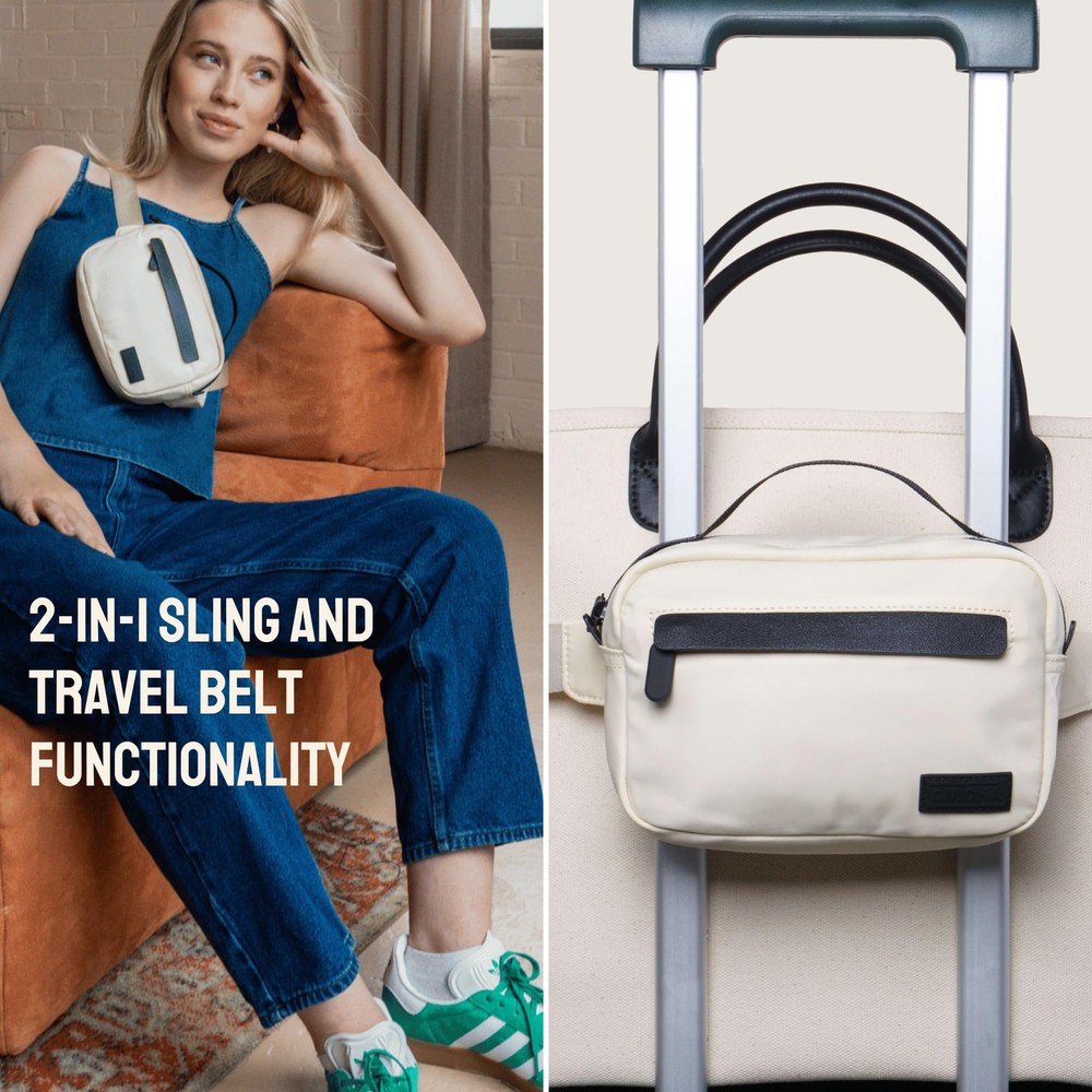 Belt Bag | 2-in-1 Crossbody and Travel Belt for Luggage | Essentials for Wome...