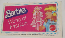 BARBIE...VINTAGE 1981 BARBIE WORLD OF FASHION BOOKLET, EXCELLENT