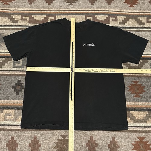 YoungLA 439 Earthy Collection T-Shirt Men's Medium Black Oversized Crewneck Logo - Picture 3 of 12