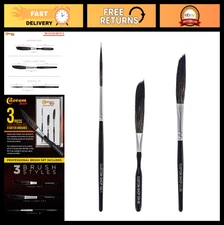 Pinstriping Brush Kit - Custom Shop Starter Set with Sword #00, Scroll #1 & Long