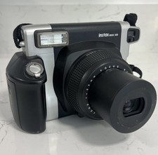 Fujifilm Instax Wide 300 Instant Film Camera Black Silver W/ Strap - FILM TESTED