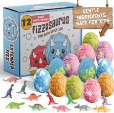 All Natural Bath Bombs for Kids with Surprise Toys Inside- 12 Pack Organic Dinos