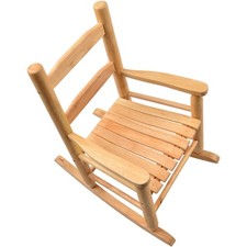 Hardwood Rocking Chair, Wooden Stackable Seat for Children, 12 Inches High