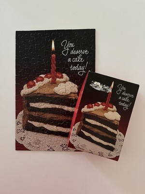 Springbok Vintage Mini Puzzle  You Deserve A Cake Today! . Complete