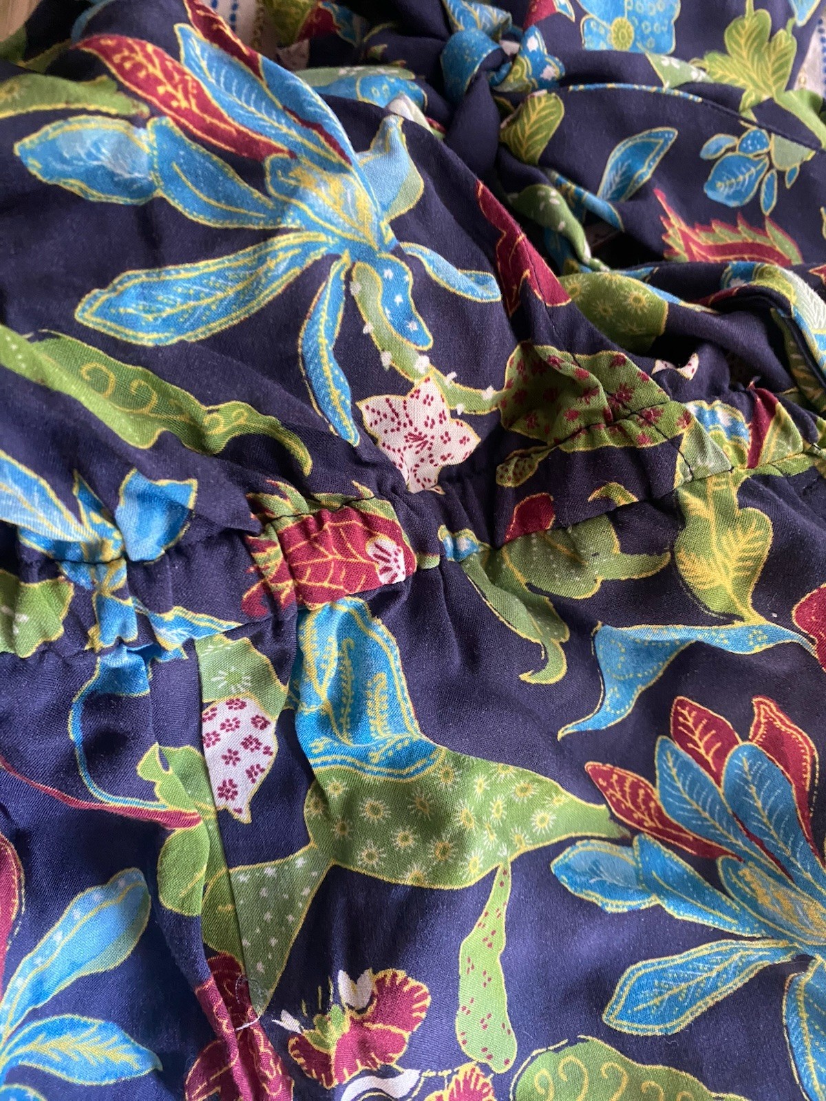 Tory Burch  Wisteria Wrap Romper Womens Swim Cover Up Blue Green Sleeveles Sz XS thumbnail 11