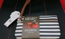 My Back-Up Buddy Micro USB Cord  Phone-Charger and Wristlet Bag blue/white RFID