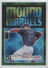2018 Panini Donruss Mound Marvels Green 1/25 Corey Kluber #MM4 4pn