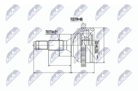 NTY Gelenksatz, Antriebswelle NPZ-PE-020 FüR Peugeot
