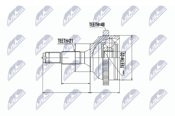 NTY Gelenksatz, Antriebswelle NPZ-PE-020 FüR Peugeot-image