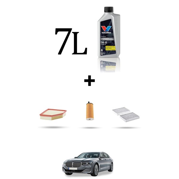 Hoffcar Wartungskit 3 Filter Und 6L ÖL FüR Bmw Serie 7 (G11,G12) 730I 183Kw-image