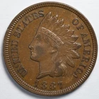 1887 Indian Head Penny Cent Extremely Fine (XF)