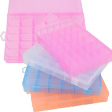 8 PCS 36 Grids Bead Organizer Storage Containers with Adjustable Divider Smal...