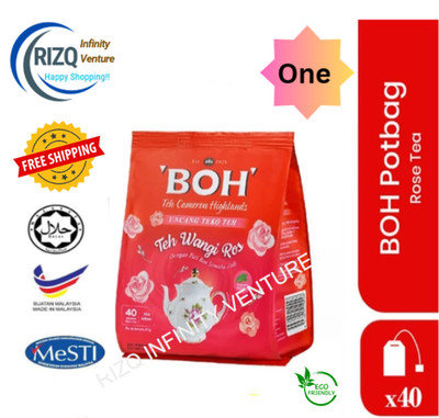 BOH Cameron Highlands Rose-Scented Tea with Stevia Leaves 120g( 40 sachets ) NEW