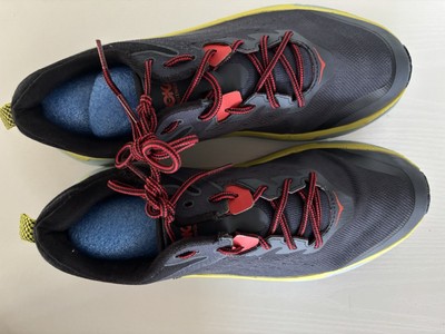 Hoka One Challenger ATR 6 Wide Gray Yellow Trail Running 