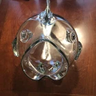 Vintage MCM Blenko Style Clear Art Glass Fish Vase Bowl Terrarium Hand Blown