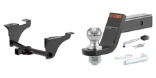 CURT Trailer Hitch Tow Kit w/ 2in Receiver, Ball Mount, Lock, Pin & Clip #13570