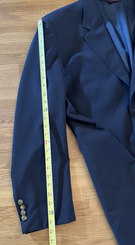CLUB ROOM Herren Blazer Sport Mantel Navy Größe 46 L Wolle/Kaschmir - Bild 16 von 16