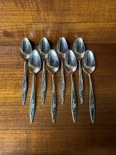 Oneida LASTING ROSE Teaspoons Set Of 8 Oneidacraft Deluxe Stainless Flatware 6”