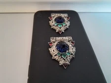 RARE Alfred Philippe Trifari 1940s Fruit Salad Cabuchons In Deco Style.