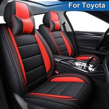 For Toyota Car Seat Cover Full Set Leather 5-seats Front Rear Protector Cushion For Toyota Car Seat Cover Full Set Leather 5-seats Front Rear Protector Cushion