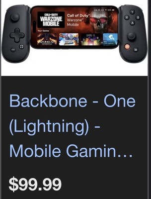 Backbone One Lightning Mobile Gaming Controller for iPhone Black