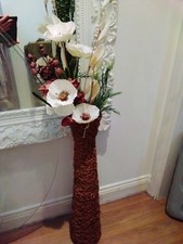 Tk Maxx Tall Wicker Vase Flowered Arrangement  Home Decor