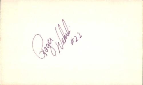Roger Wehrli Signed 3x5 Index Card Cut St. Louis Cardinals Autograph Den