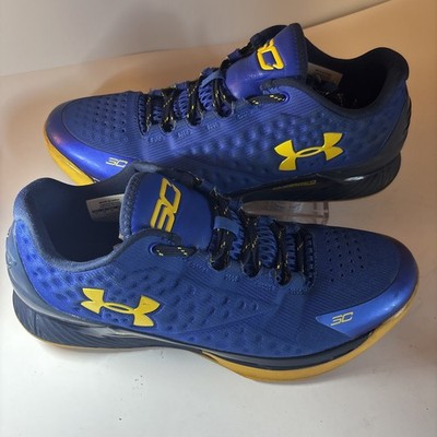 Under Armour Curry Shoes Mens Size 13 Blue Yellow Low Basketball 1269048-400 Under Armour UA Curry 1 Low Taxi 1269048-400 Men Basketball  main image 2