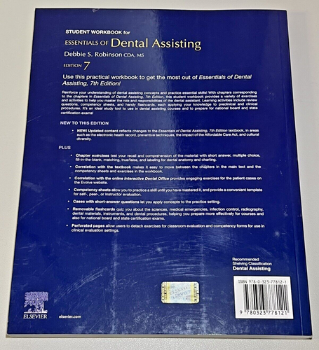 Essentials of Dental Assisting, Workbook by Robinson, Debbie S., Edition 7 NEW - Bild 2 von 6